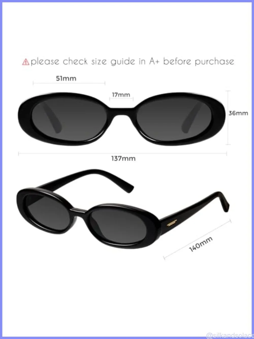 Retro Thick Oval Sunglasses UV Protection Small Face Women Teens